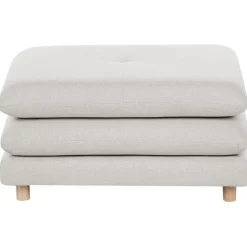 Hockers En Voetenbanken-Leen Bakker HEDEN - Ottomaan - Beige - Polyester