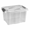 Hega Hogar opbergbox - transparant/blauw- 17 liter - 40 cm