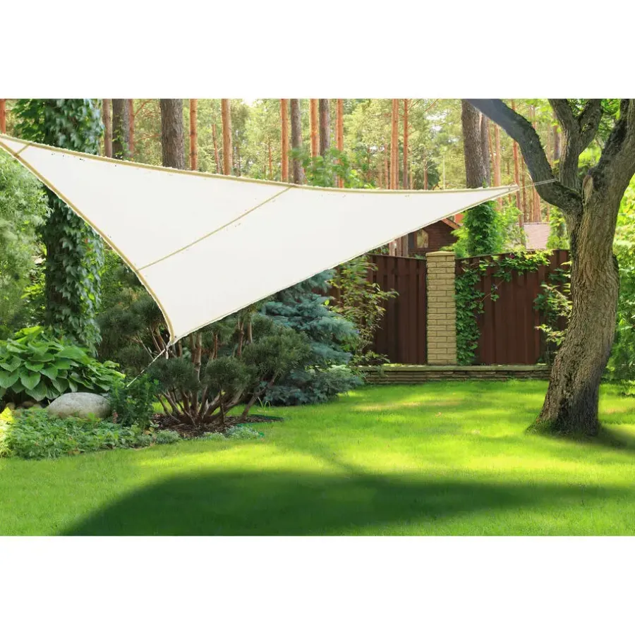 Schaduwdoeken-Hesperide Schaduwdoek Curacao - driehoekig - wit - 4x4m