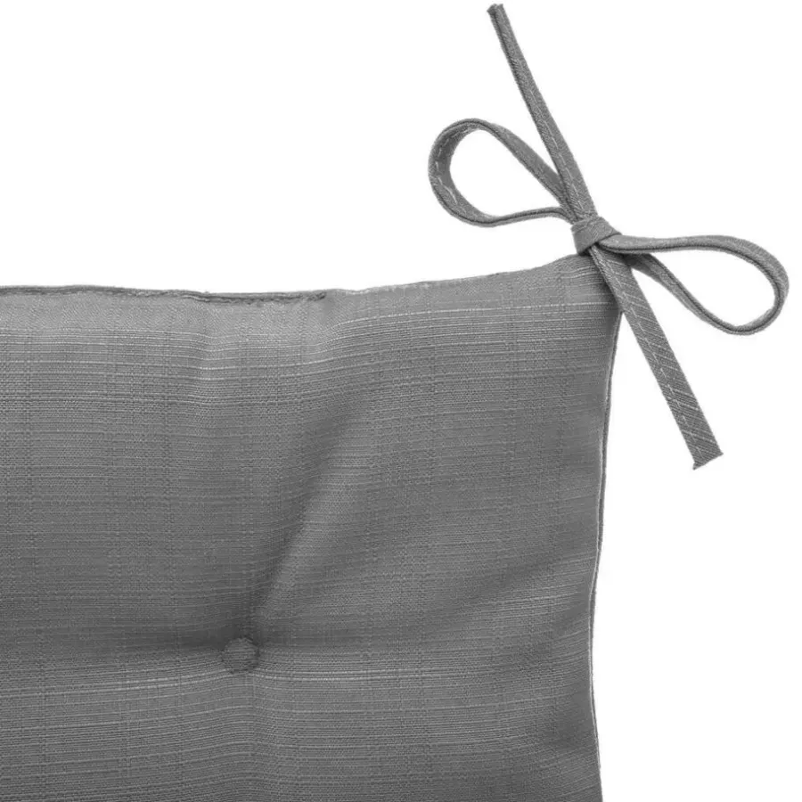 Tuinstoelkussens-Hesperide Stoelkussens - binnen/ buiten stoelen - grijs - 40x4 cm