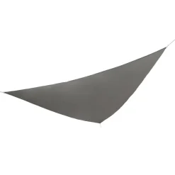 HI schaduwdoek/zonnescherm driehoek - grijs - 5 x 5 x 5 m