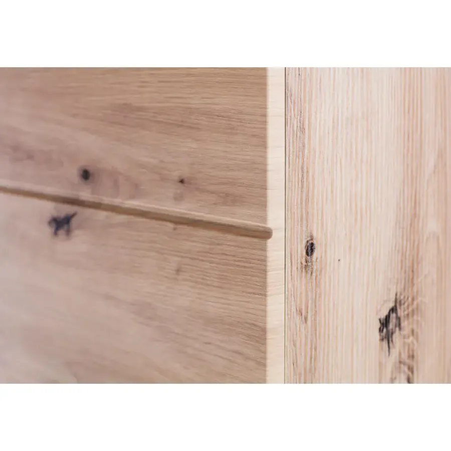 Hoge Kasten-Hioshop AmandaMando badkamerkast 4 deuren- 1 lade eiken decor