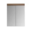 Spiegelkasten-Hioshop AmandaMando spiegelkast 2 deuren donker eiken decor- spiegelglas