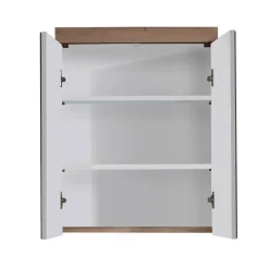 Spiegelkasten-Hioshop AmandaMando spiegelkast 2 deuren donker eiken decor- spiegelglas