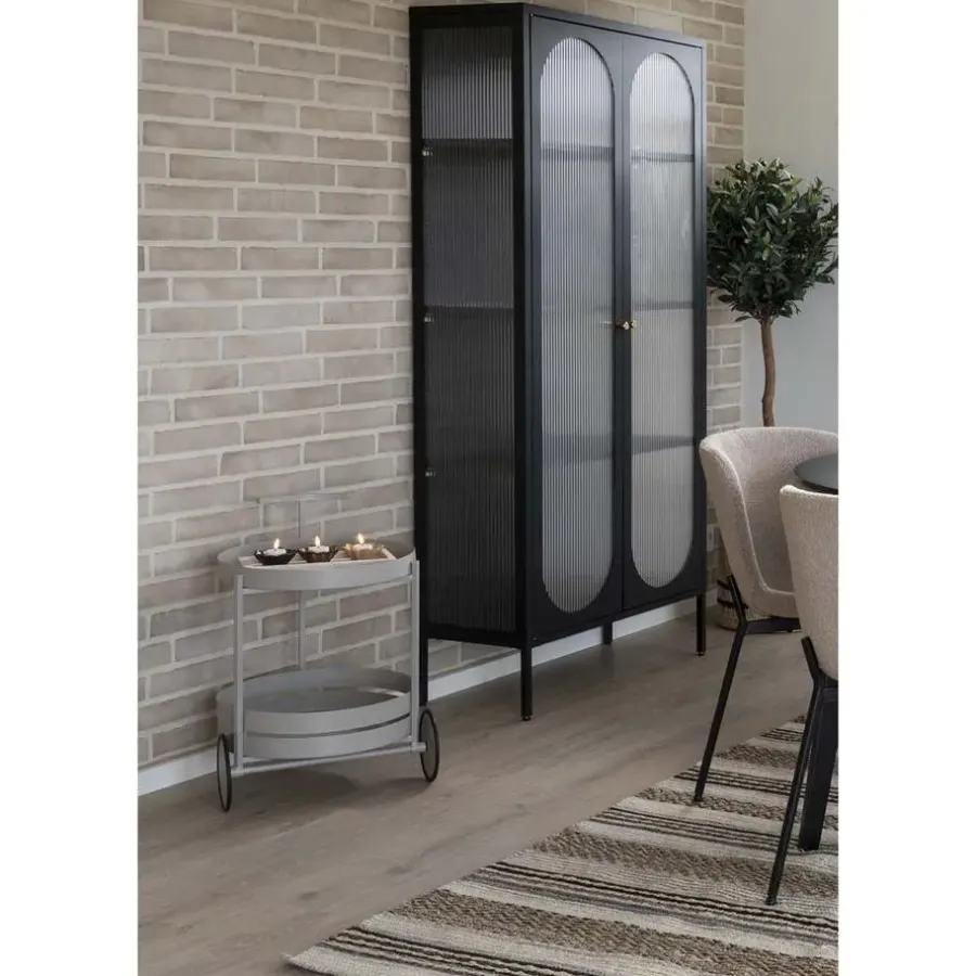 Trolleys-Hioshop Beja barwagen 2 planken grijs