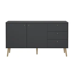 Dressoirs-Hioshop Bodo dressoir 2 deuren- 3 lades matgrijs