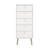 Ladekasten|Ladekasten-Hioshop Bodo kommode 5 lades wit