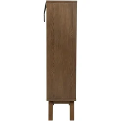 Buffetkasten-Hioshop Bristol vitrinekast 1 deur 2 lades 2 planken grijs