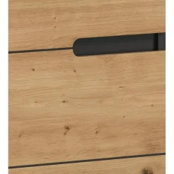 Merkloos Hioshop Canu kolomkast 2 deuren- 1 plank eiken decor- grijs