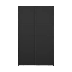 Hioshop Catania schuifdeurkast 2 deuren 120x200cm mat zwart
