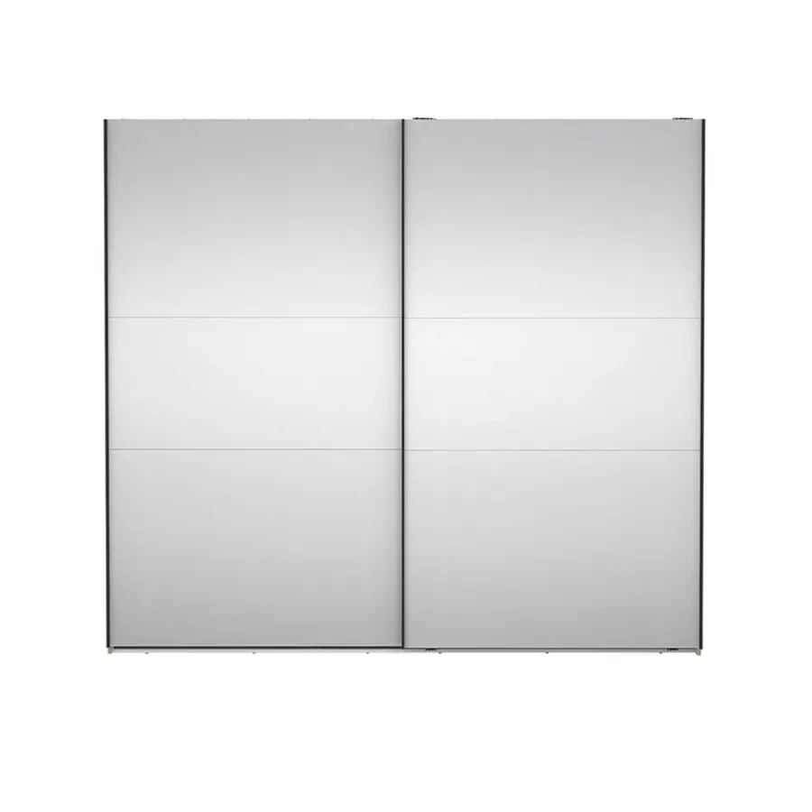 Draaideurkasten-Hioshop Como schuifdeurkast 2 deuren met spiegel 245x220cm eikdecor