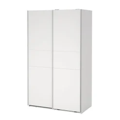 Draaideurkasten-Hioshop Como schuifdeurkast 2 deuren 120x200cm wit