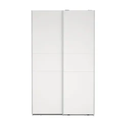 Draaideurkasten-Hioshop Como schuifdeurkast 2 deuren 120x200cm wit