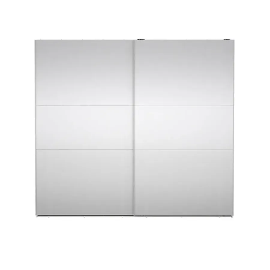 Hioshop Como schuifdeurkast 2 deuren met spiegel 245x220cm wit