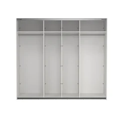 Hioshop Como schuifdeurkast 2 deuren met spiegel 245x220cm wit