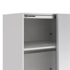 Hioshop Como schuifdeurkast 2 deuren met spiegel 245x220cm wit