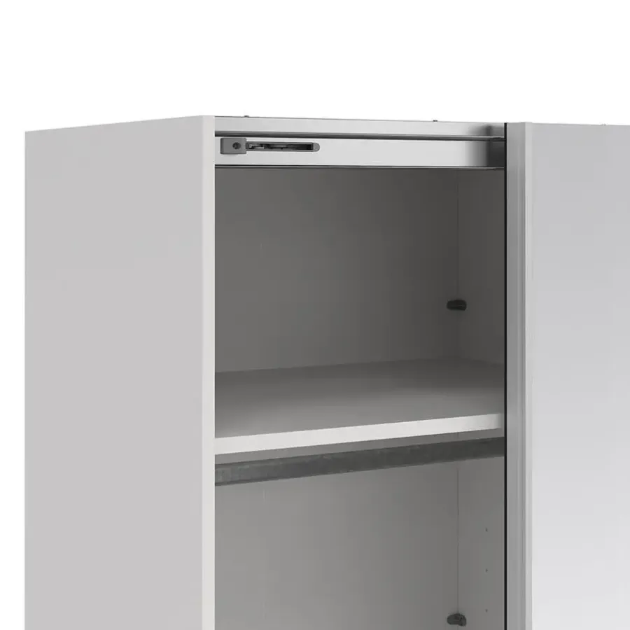 Hioshop Como schuifdeurkast 2 deuren met spiegel 245x220cm wit