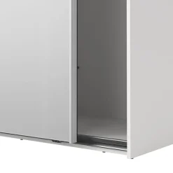 Hioshop Como schuifdeurkast 2 deuren met spiegel 245x220cm wit