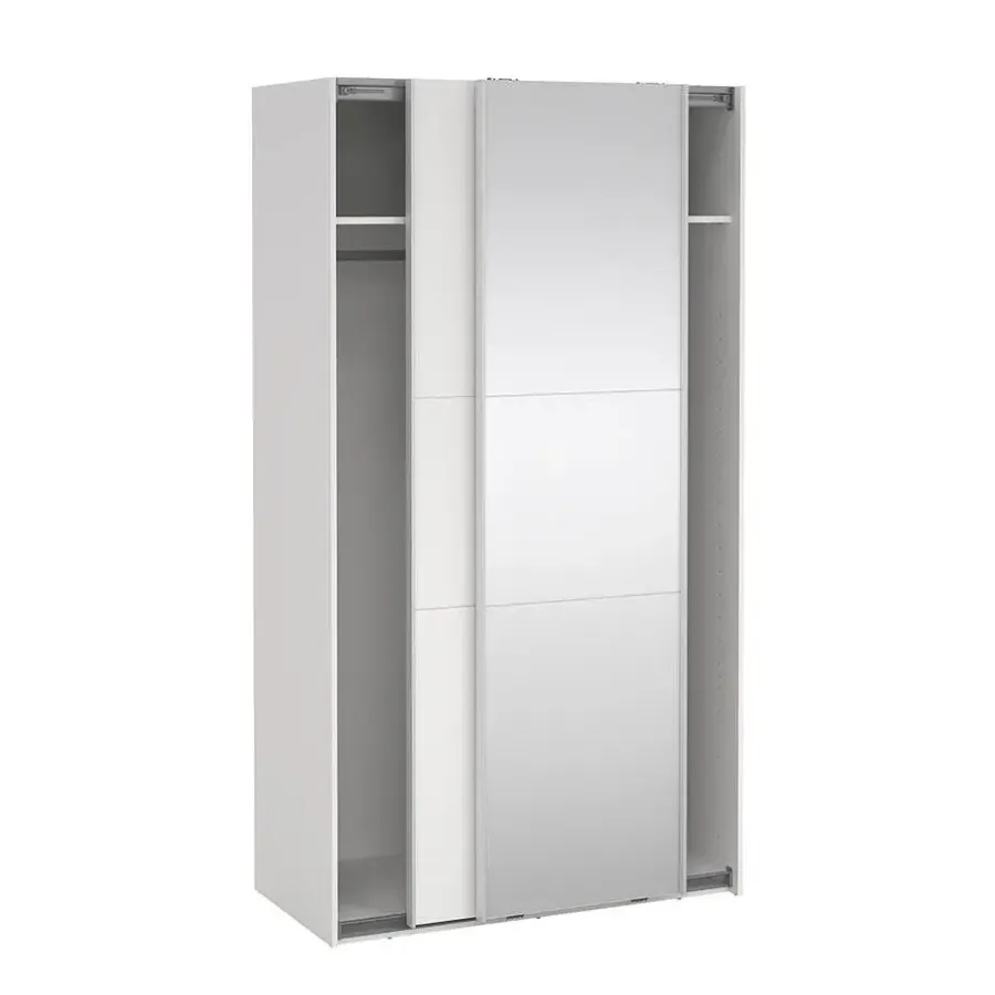 Hioshop Como schuifdeurkast 2 deuren 120x220cm wit