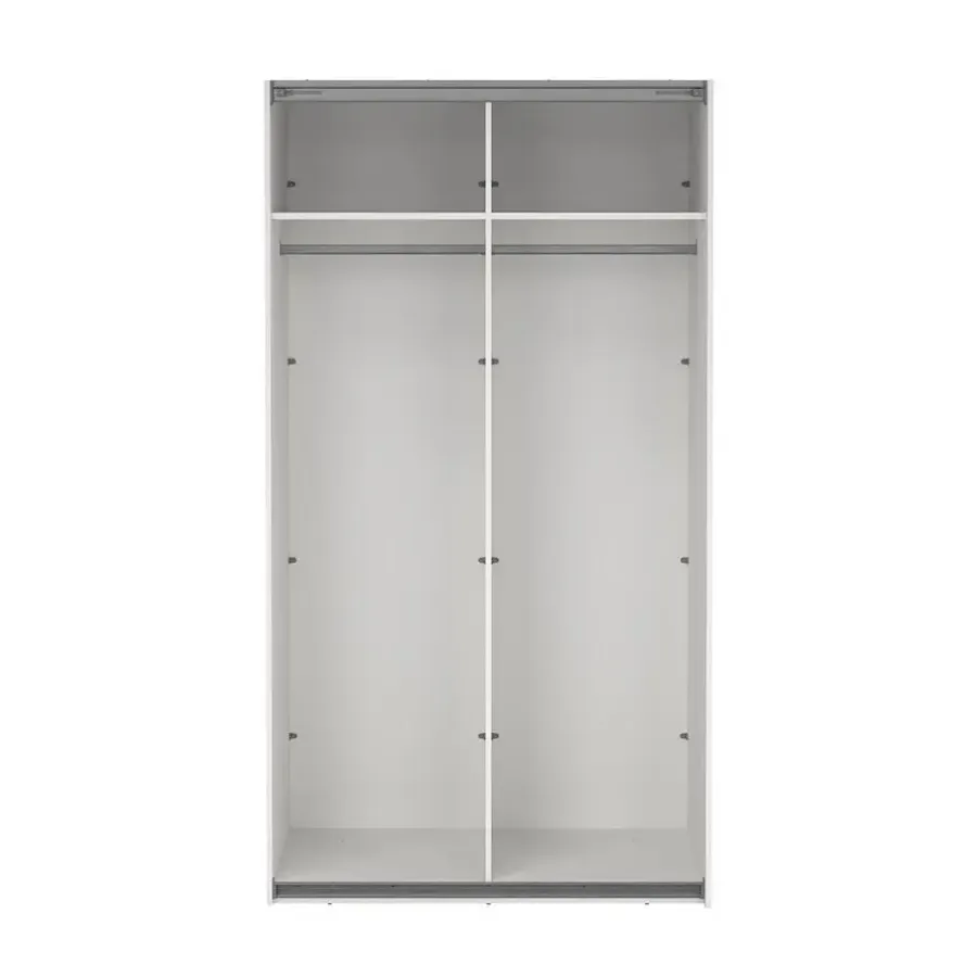 Hioshop Como schuifdeurkast 2 deuren 120x220cm wit