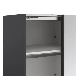 Hioshop Como schuifdeurkast 2 deuren met spiegel 245x220cm mat grijs