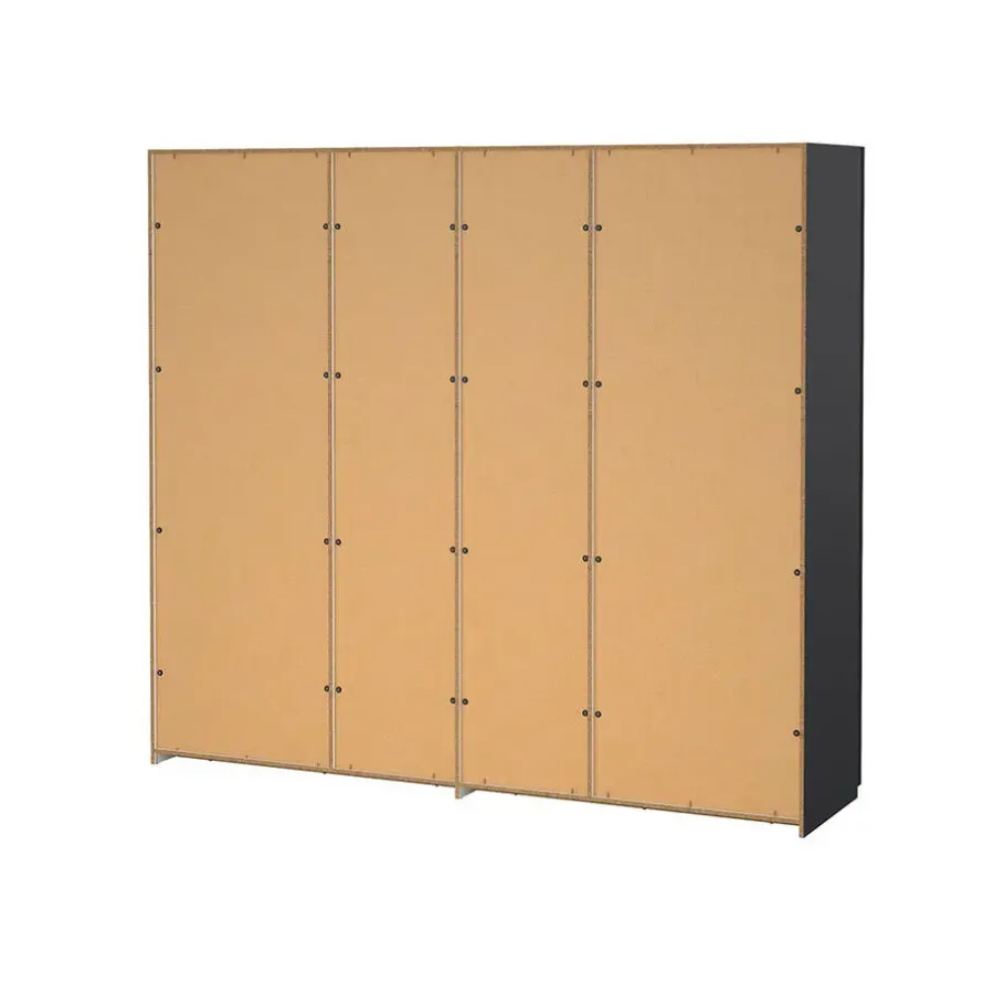 Hioshop Como schuifdeurkast 2 deuren 245x220cm mat grijs