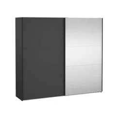 Hioshop Como schuifdeurkast 2 deuren 245x220cm mat grijs