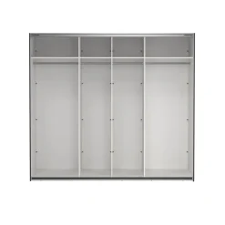 Hioshop Como schuifdeurkast 2 deuren 245x220cm mat grijs