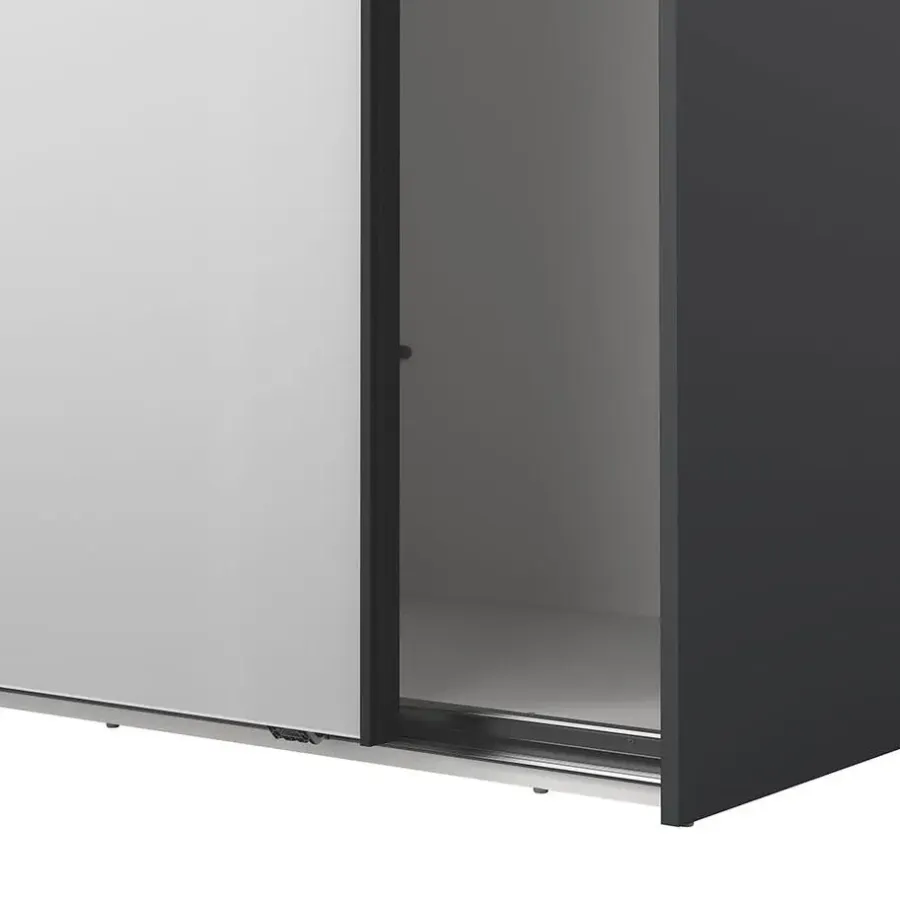 Hioshop Como schuifdeurkast 2 deuren 245x220cm mat grijs
