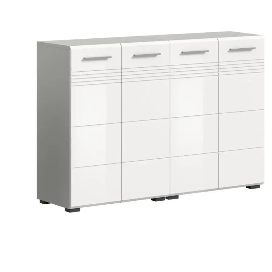 Badmeubelsets-Merkloos Hioshop Copa badkamer C7 wit hoogglans- lichtgrijs