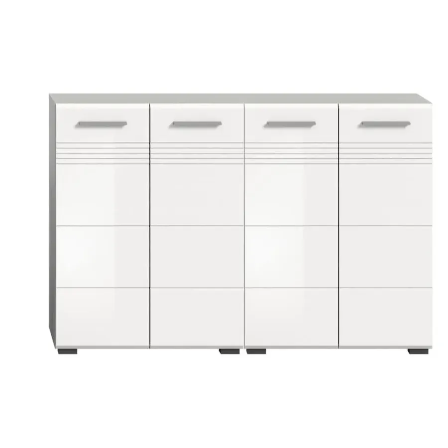 Badmeubelsets-Merkloos Hioshop Copa badkamer C7 wit hoogglans- lichtgrijs