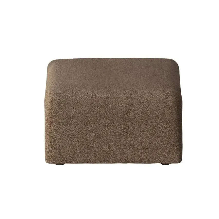 Merkloos Hioshop Cubic poef bruin