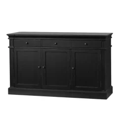 Dressoirs-Hioshop Dressoir Mozart zwart antiek sideboard