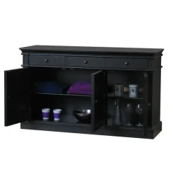 Dressoirs-Hioshop Dressoir Mozart zwart antiek sideboard