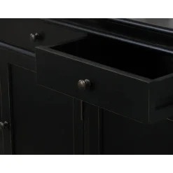 Dressoirs-Hioshop Dressoir Mozart zwart antiek sideboard