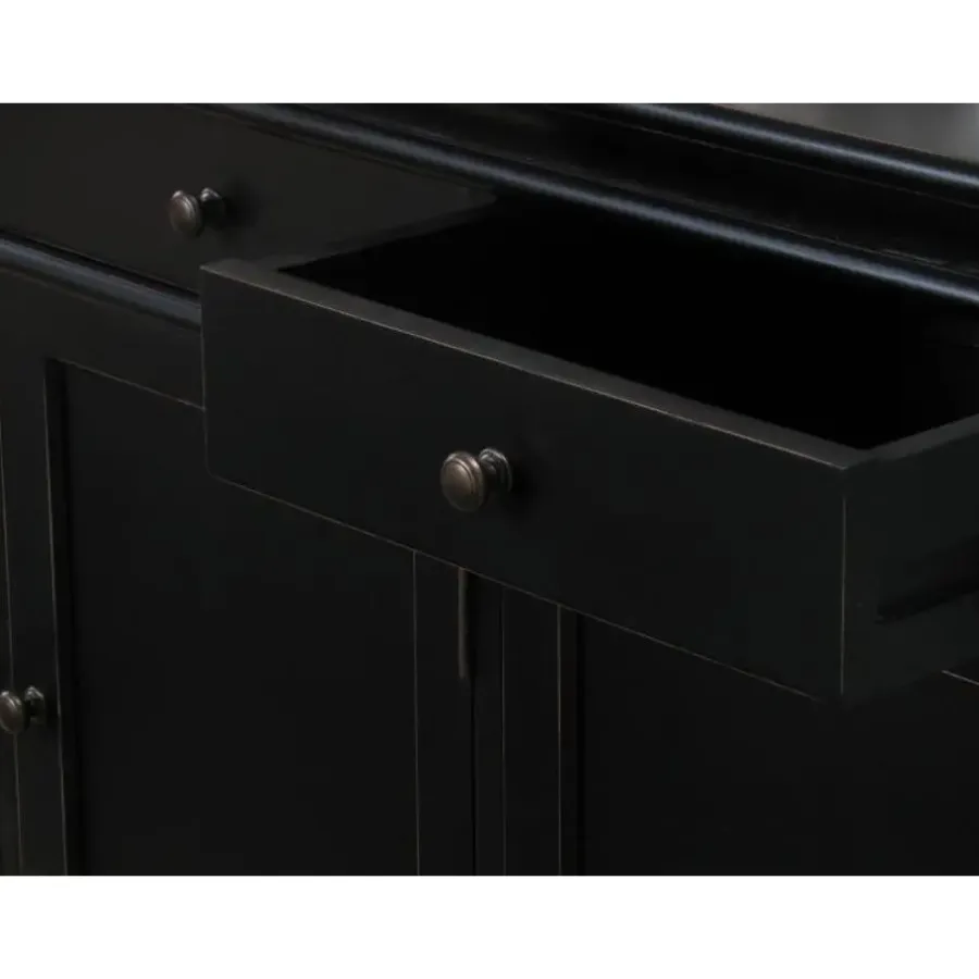 Dressoirs-Hioshop Dressoir Mozart zwart antiek sideboard