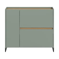 Merkloos Hioshop Drive schoenenkast 1 deur- 2 vouwdeuren salvie decor
