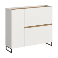 Merkloos Hioshop Drive schoenenkast 1 deur- 2 vouwdeuren wit