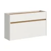 Schoenenkasten-Merkloos Hioshop Drive schoenenkast 1 vouwdeur- 1 lade wit
