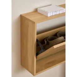 Hioshop Dylan schoenenkast 1 lade natuur