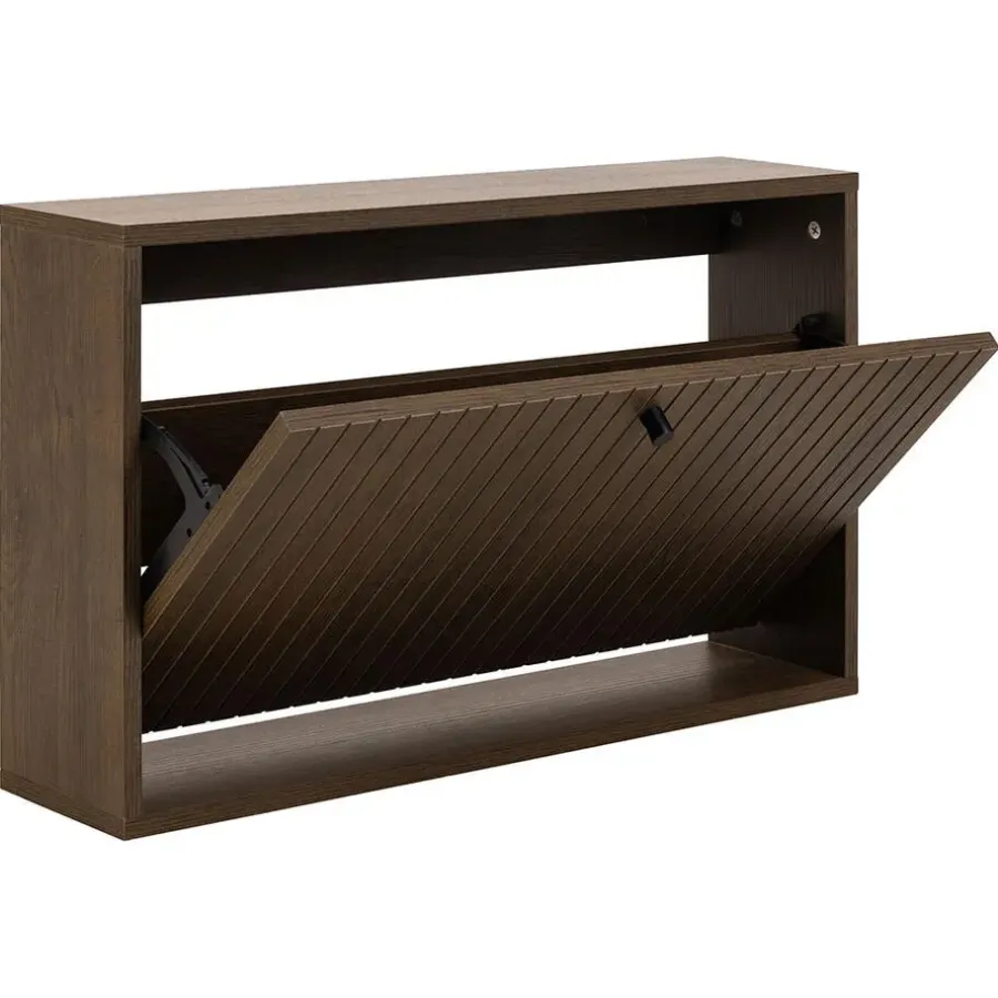 Schoenenkasten-Hioshop Dylan schoenenkast 1 lade grijs