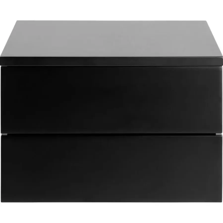 Nachtkastjes|Nachtkastjes-Hioshop Elmsworth nachtkastje 2 lades zwart
