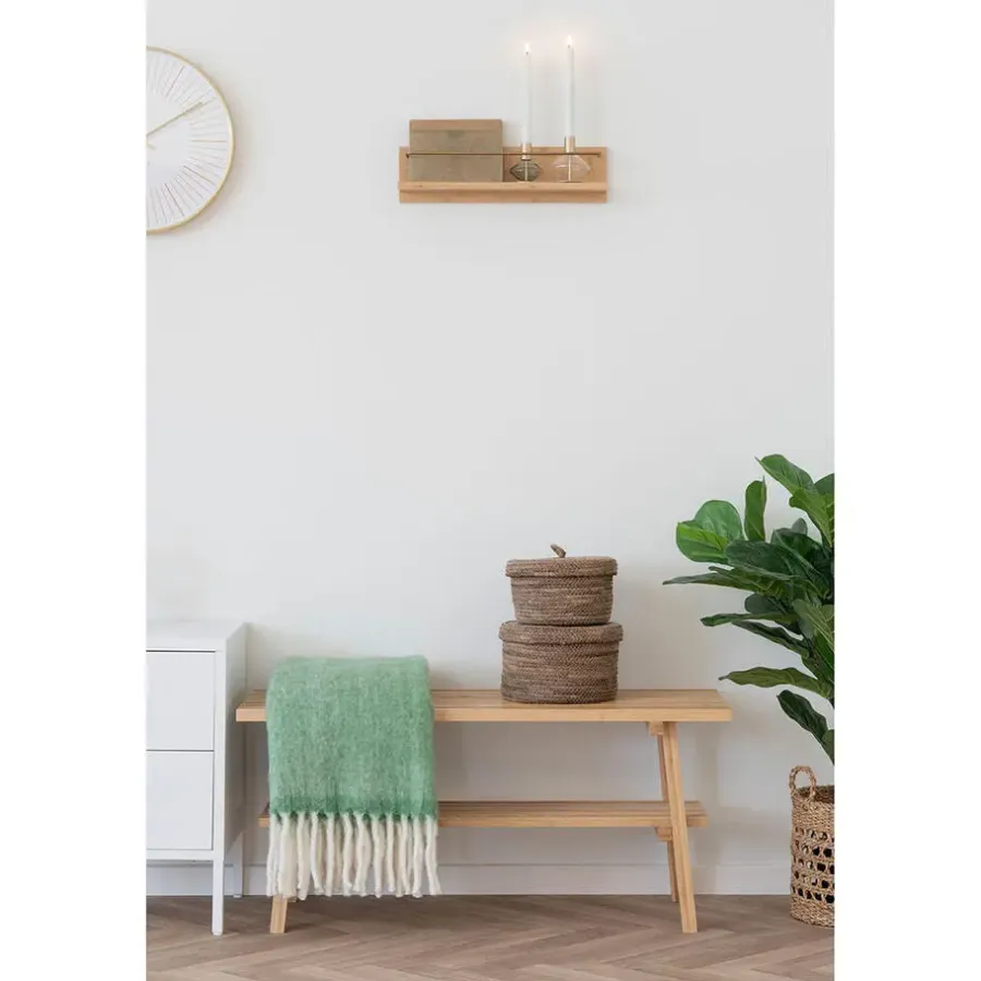 Hioshop Ember Wandplank 45x10x12cm natuur