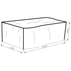 Tuinmeubelbeschermers-Merkloos Hioshop Furnco hoes voor tuinmeubelen 130 x 210 x 160 cm grijs