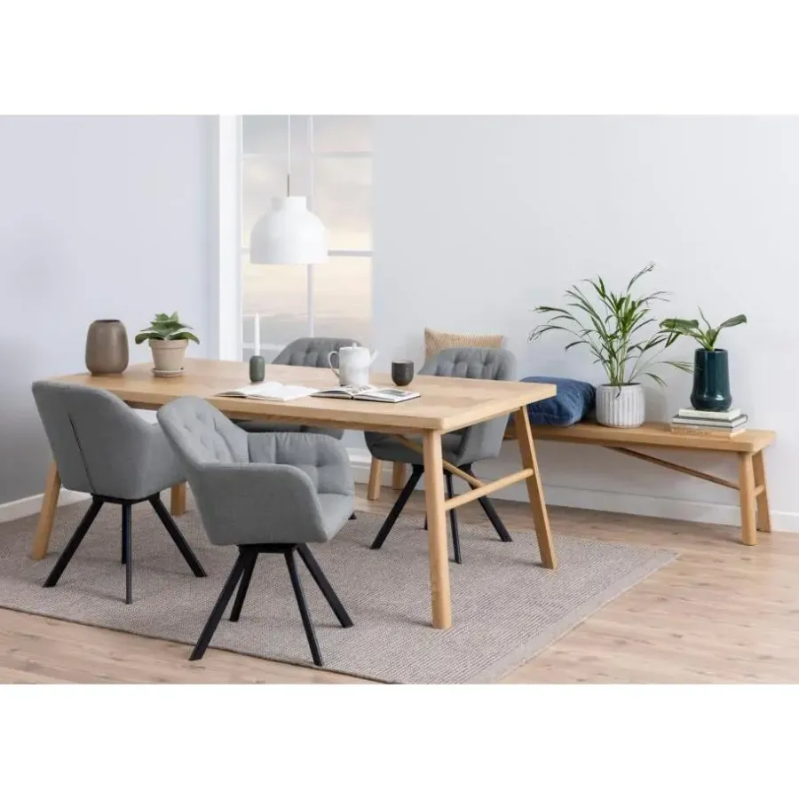 Eetkamerbanken-Hioshop Galdor bank Visgraat eiken decor