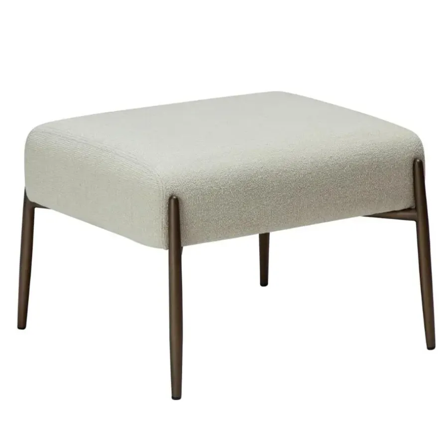 Merkloos Hioshop Glam Dan-Form poef bouclé wit