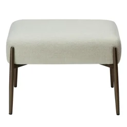 Merkloos Hioshop Glam Dan-Form poef bouclé wit