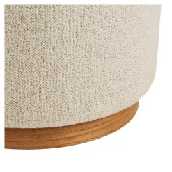 Merkloos Hioshop Gry poef Ø50cm zandkleurig