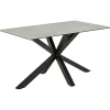 Rechthoekige Eettafels|Industriële Eettafels-Hioshop Heaven eetkamertafel 80x135cm grijs