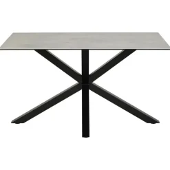 Rechthoekige Eettafels|Industriële Eettafels-Hioshop Heaven eetkamertafel 80x135cm grijs